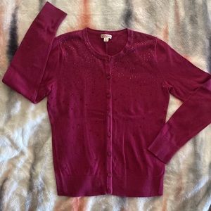 Merona sequenced button down sweater size M/M